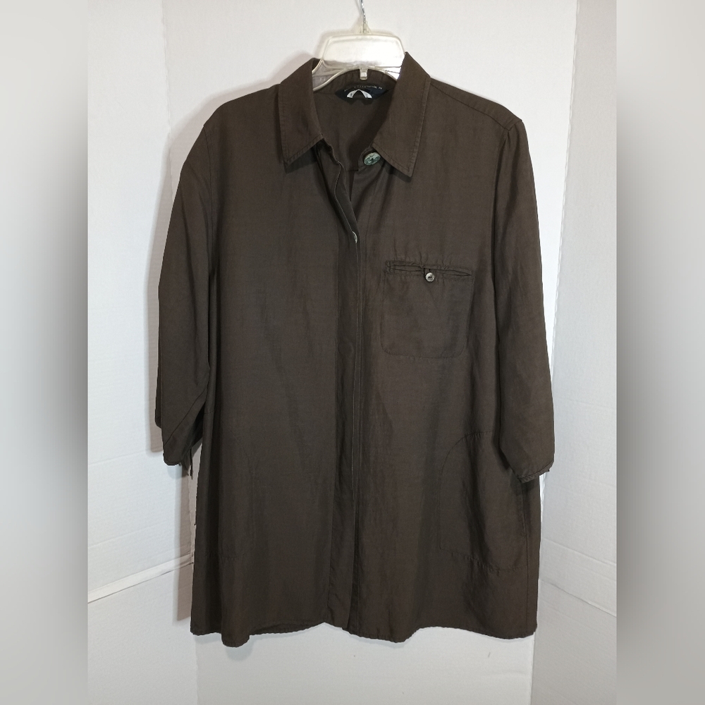 Marina Rinaldi Women's Pocketed Italian Top Size Medium